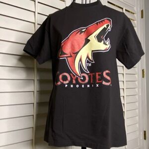 Phoenix Coyotes Hockey T Shirt Adult Small Black Mascot Graphic Tee